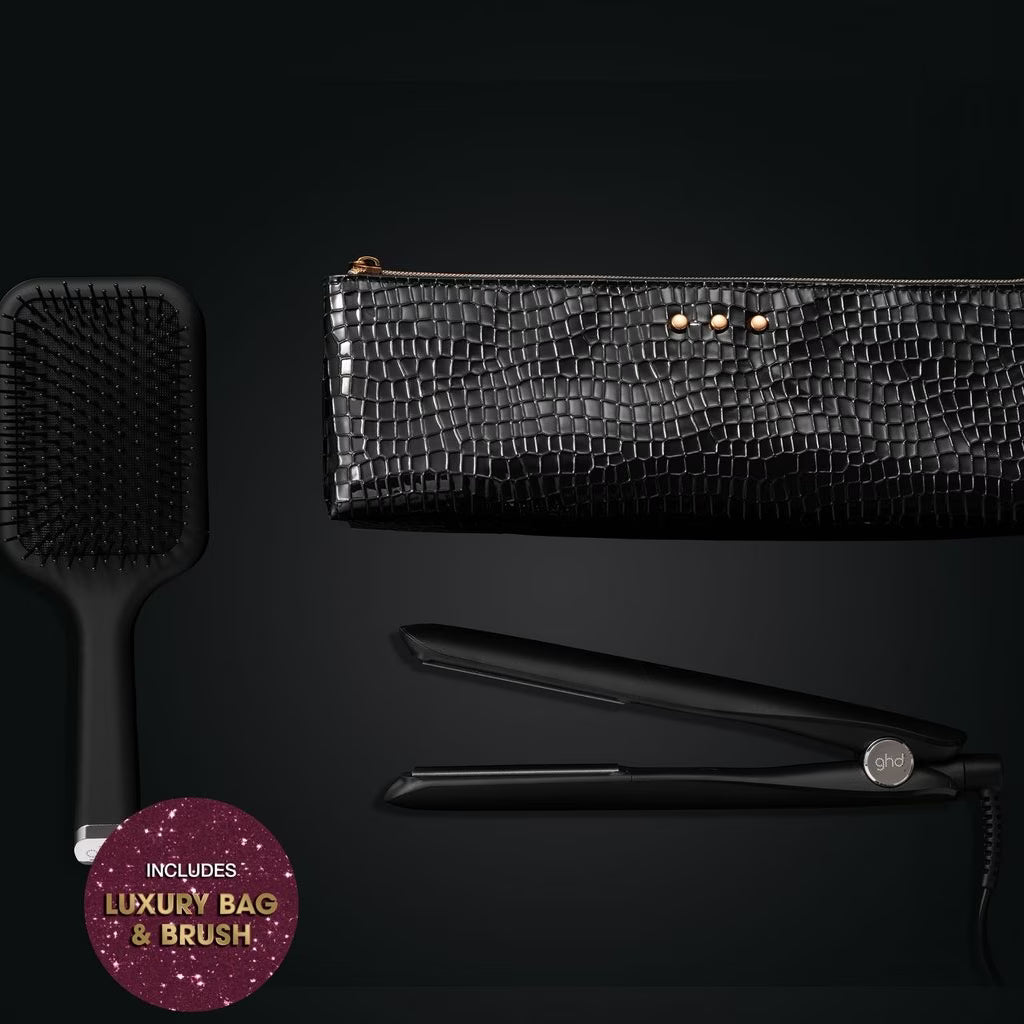 ghd Gold Hair Straightener Gift Set with Bag & Paddle Brush