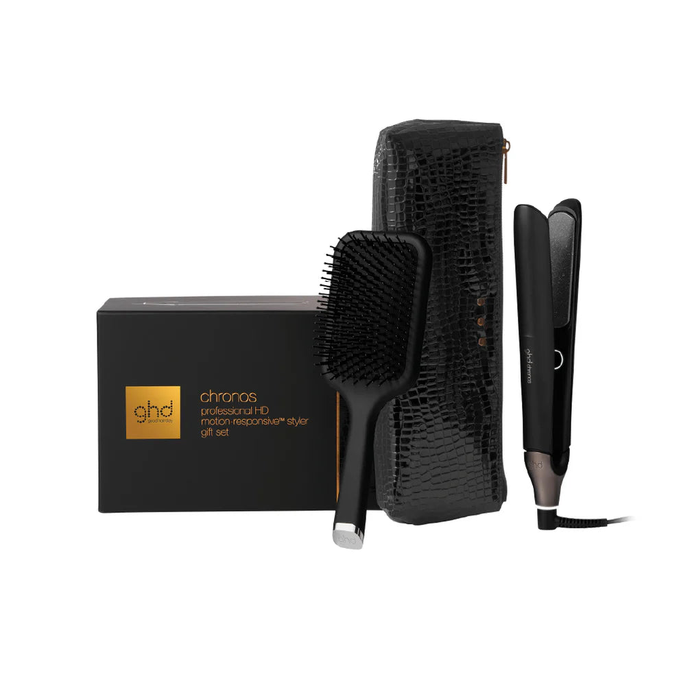 ghd Chronos Hair Straightener Gift Set with Bag & Paddle Brush