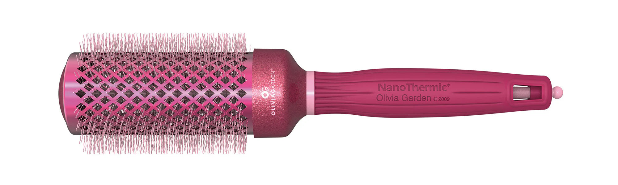 Olivia Garden Nano-Thermic 44mm Round Brush - Breast Cancer Awareness Special Edition