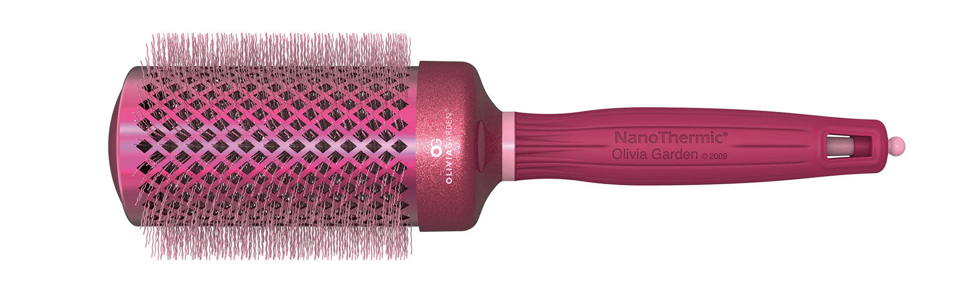 Olivia Garden Nano-Thermic 54mm Round Brush - Breast Cancer Awareness Special Edition