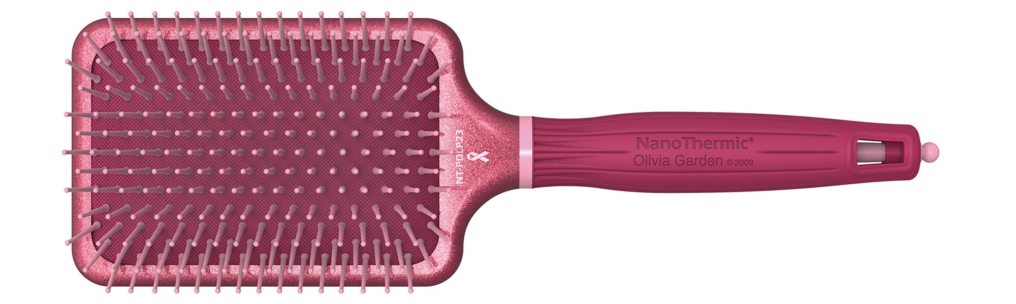 Olivia Garden Nano-Thermic Paddle Brush- Breast Cancer Awareness Special Edition