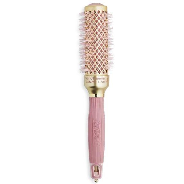 Olivia Garden Nano-Thermic 34mm Round Brush -Pink & Gold Edition