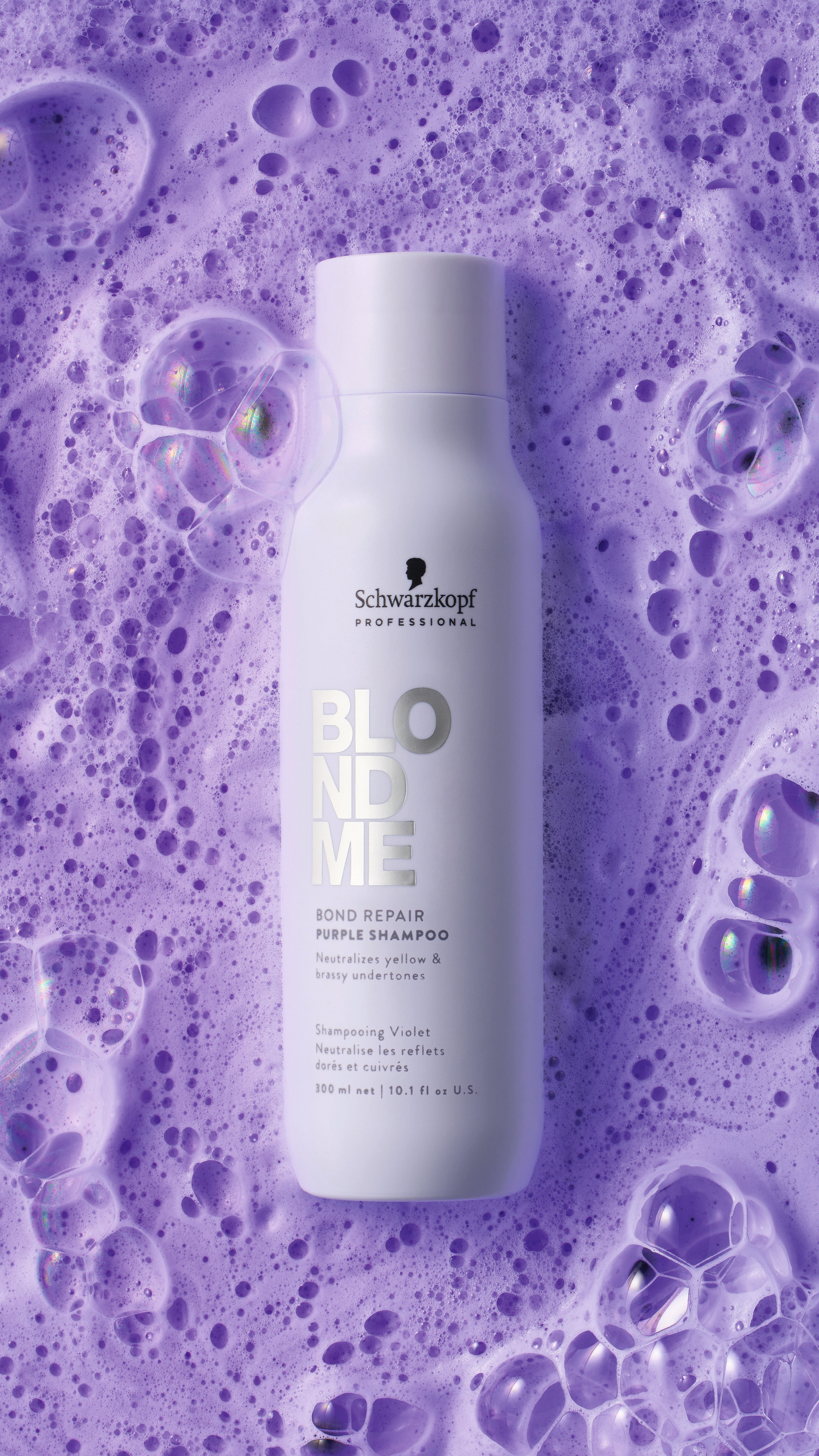 Schwarzkopf BLONDME Bond Repair Purple Shampoo 300ml